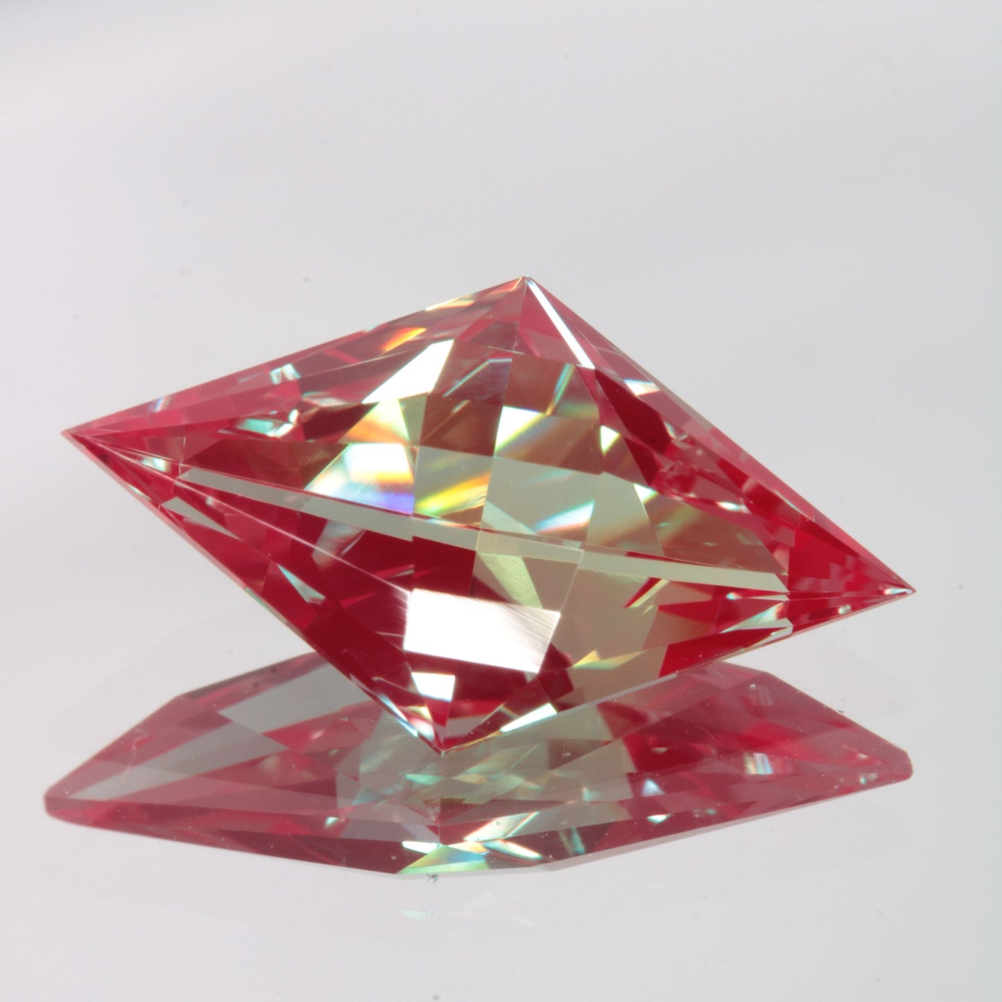 Faceted Diamond Rhombus Lab Alexandrite Gemstone