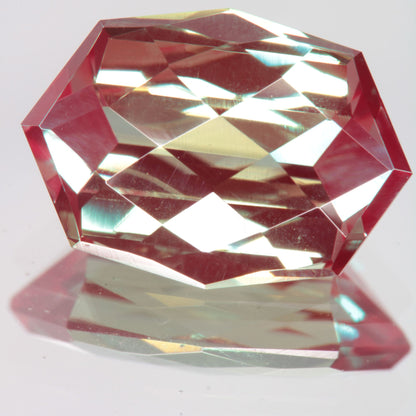 Faceted Checker Cushion Lab Alexandrite Gemstone