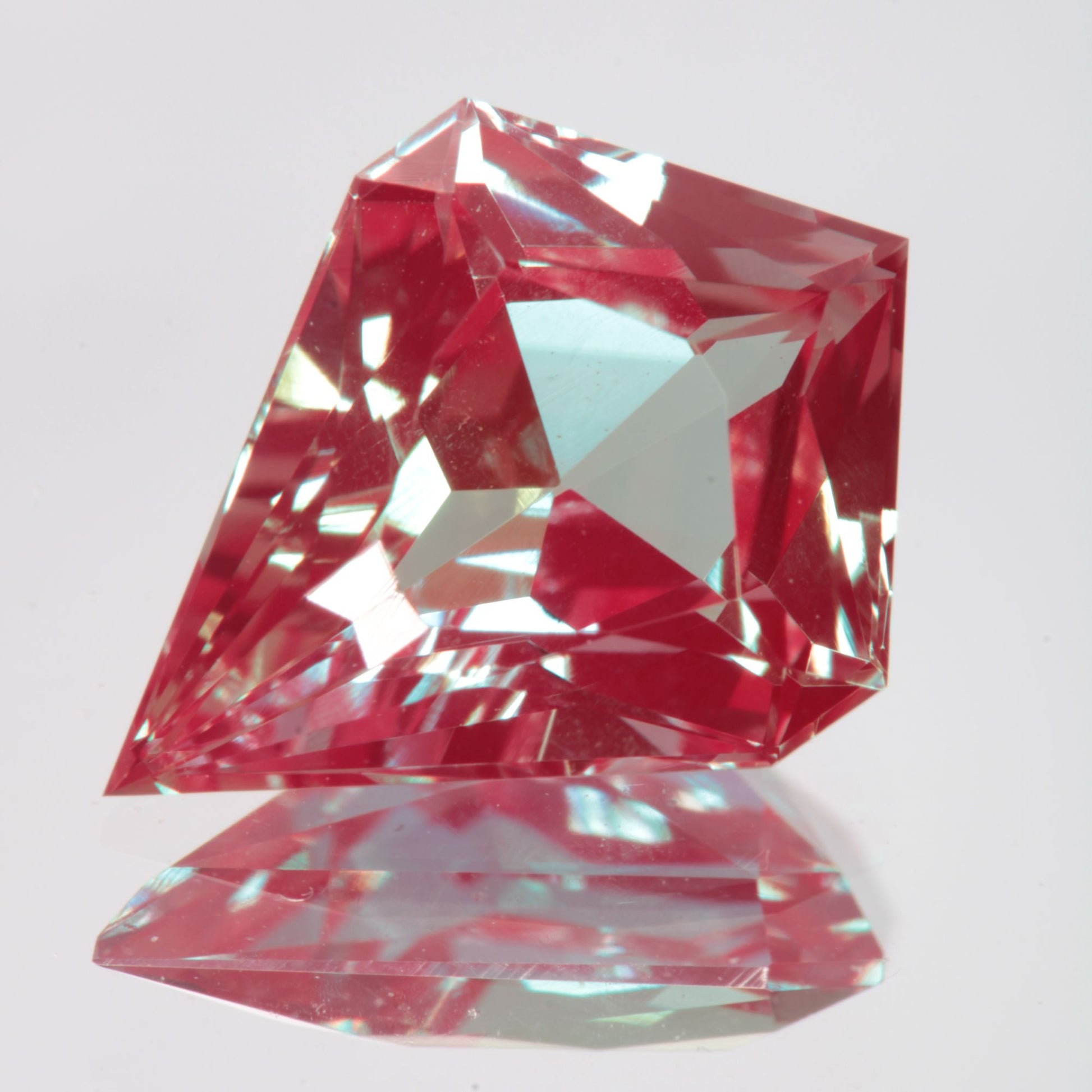 Faceted Brilliant Kite Lab Alexandrite Gemstone