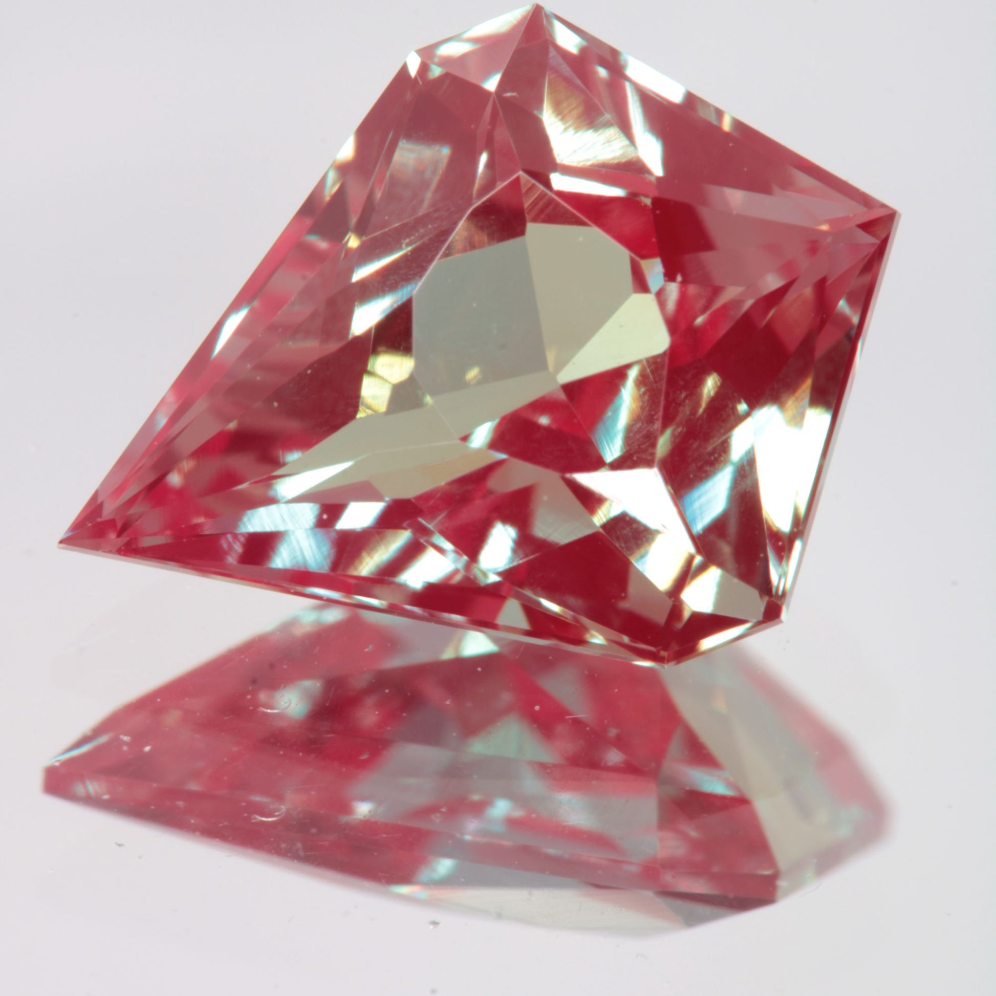 Faceted Brilliant Kite Lab Alexandrite Gemstone