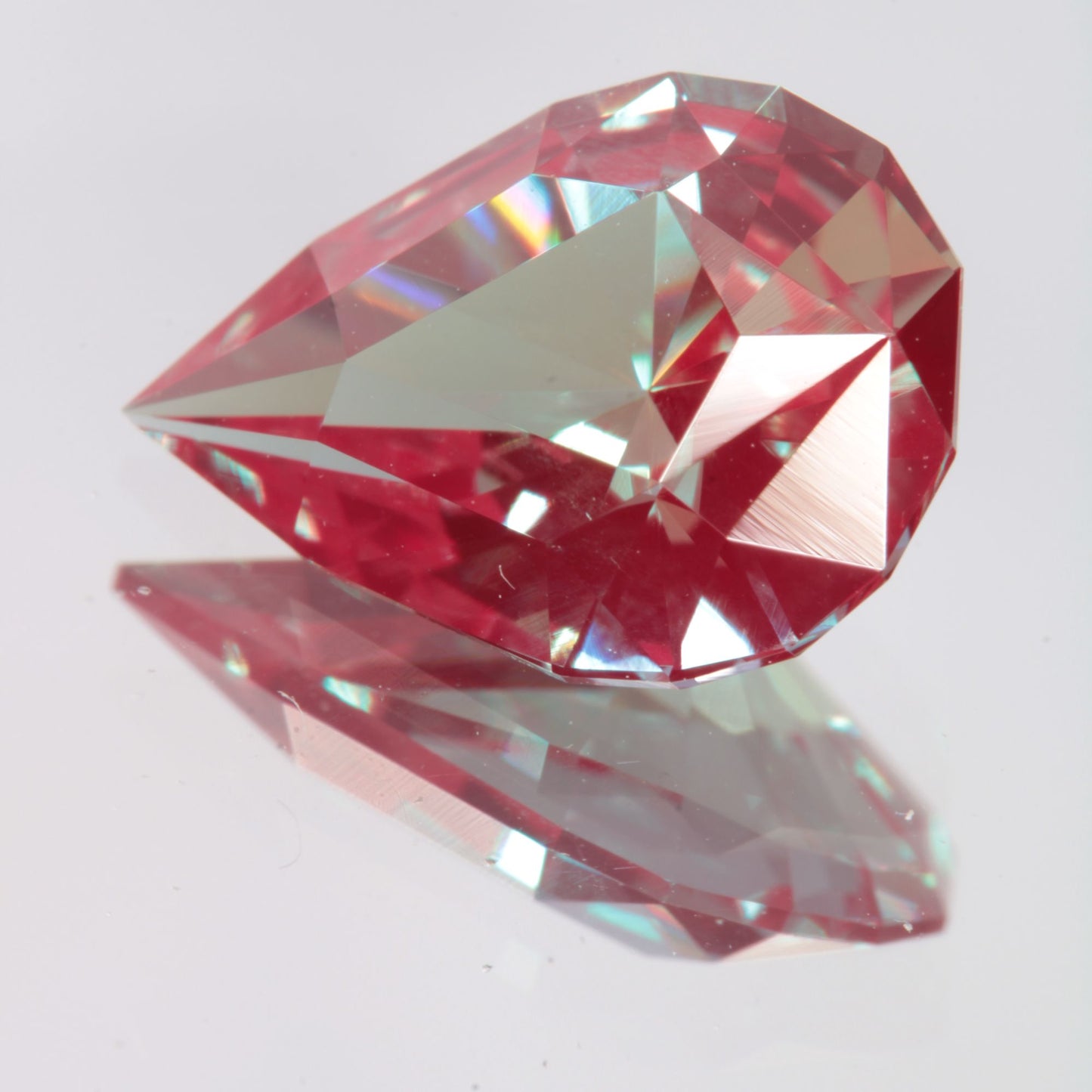 Faceted Pear Lab Alexandrite Gemstone