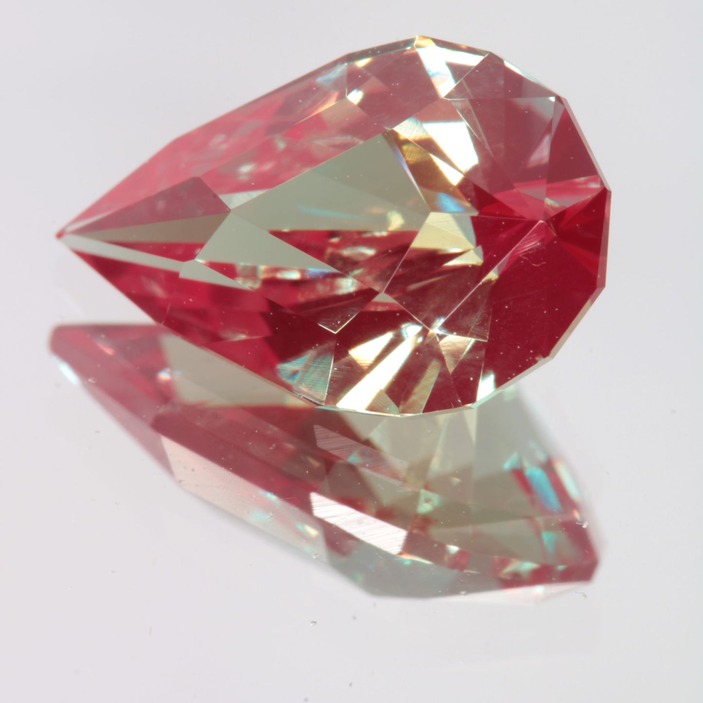 Faceted Pear Lab Alexandrite Gemstone