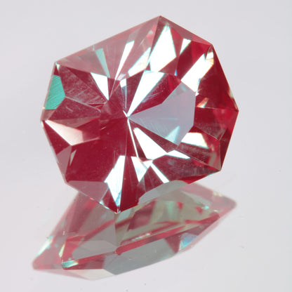 Faceted Crossed Cushion Lab Alexandrite Gemstone