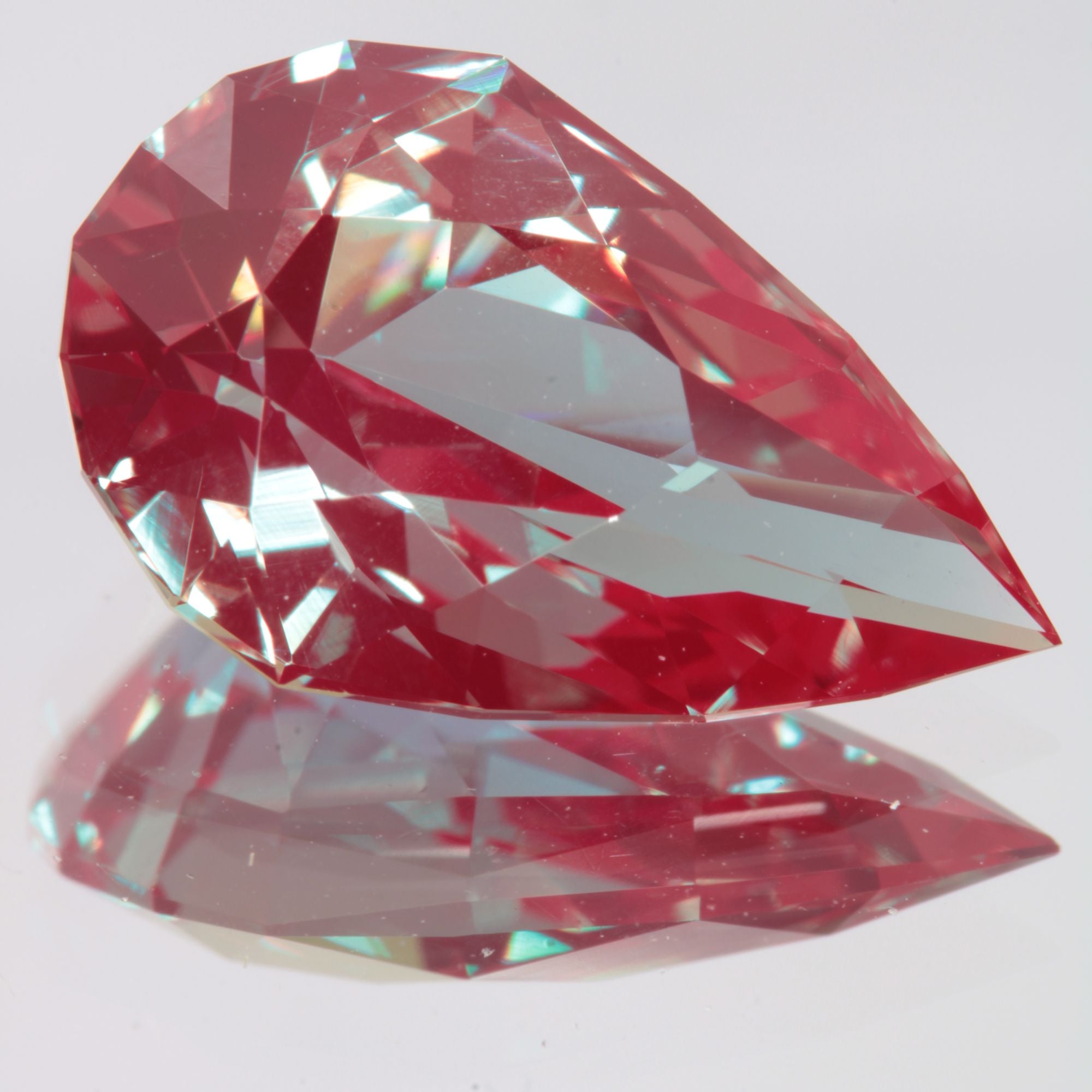 Faceted Pear Lab Alexandrite Gemstone