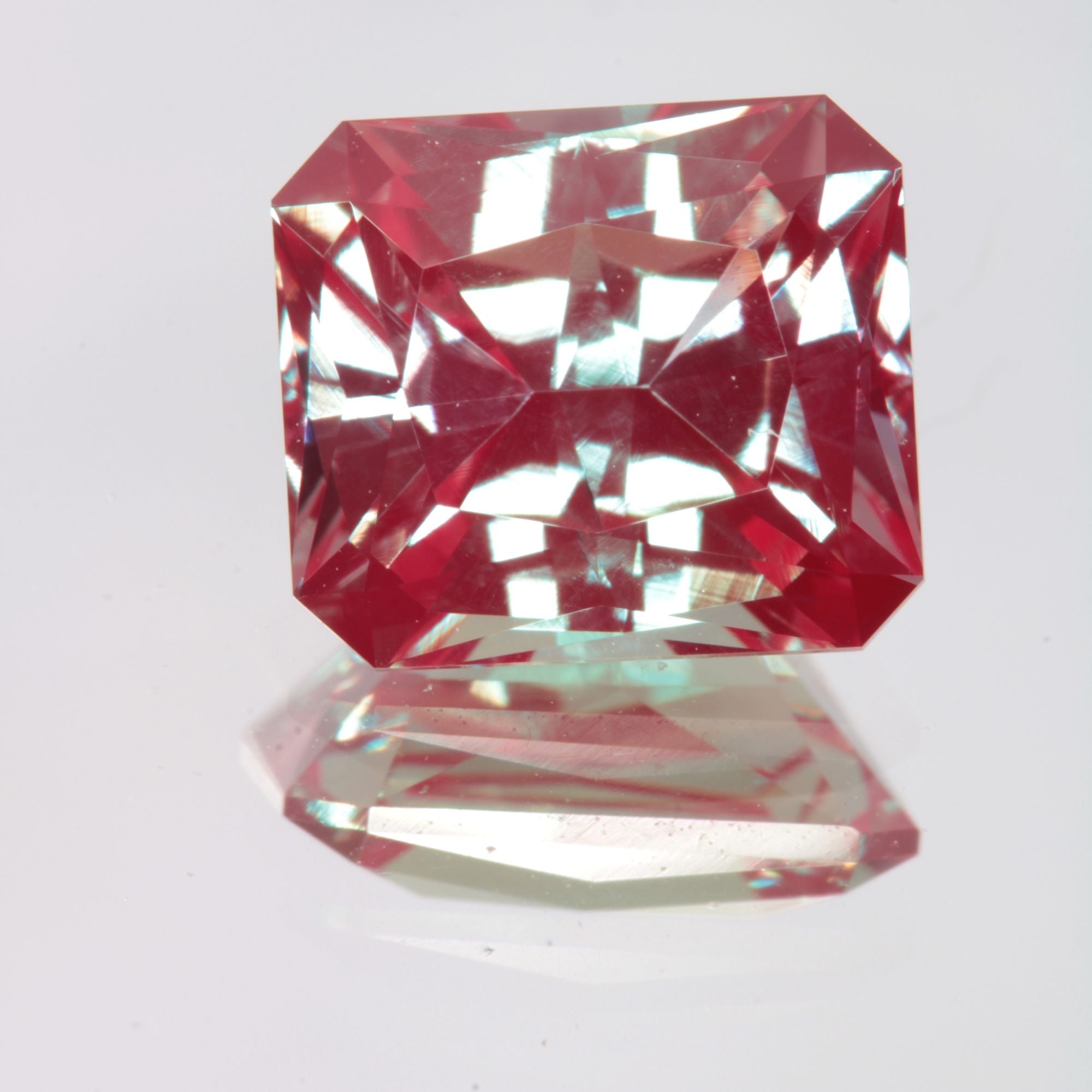 Faceted Rectangle Lab Alexandrite Gemstone