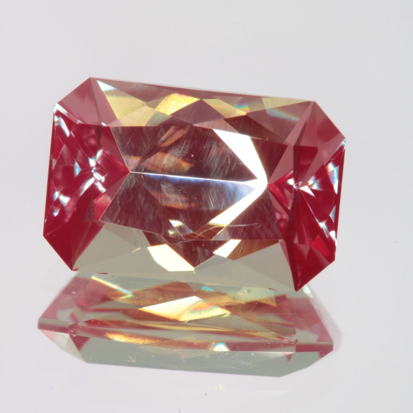 Faceted Rectangle Lab Alexandrite Gemstone