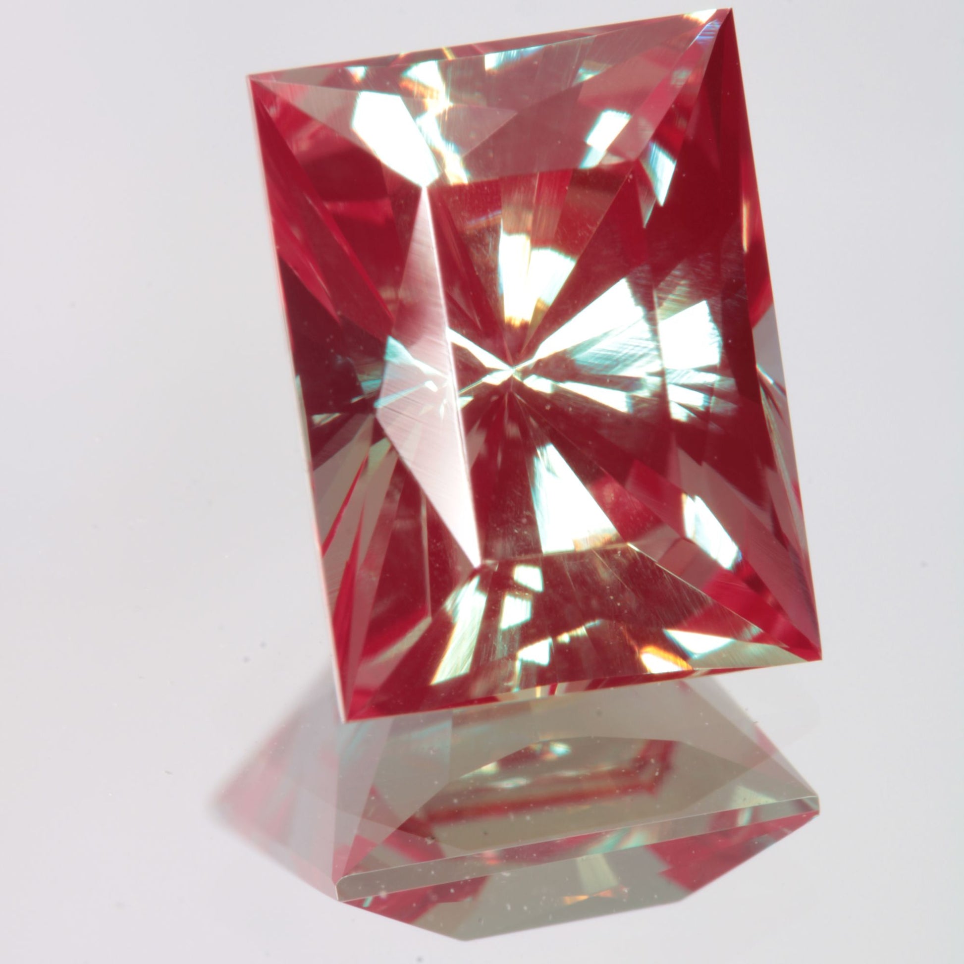 Faceted Rectangle Lab Alexandrite Gemstone
