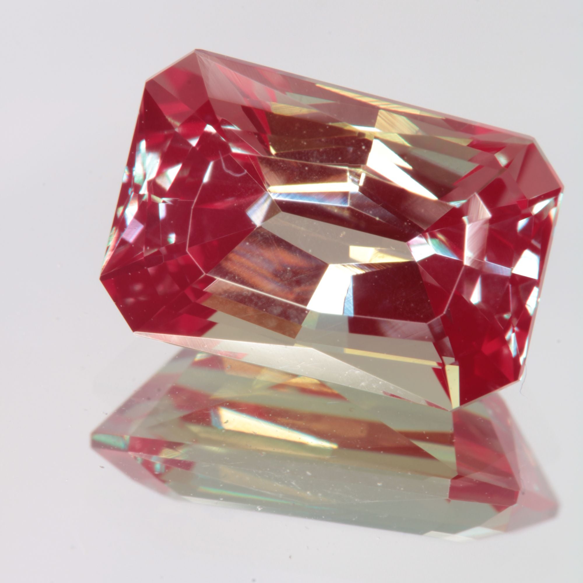 Faceted Rectangle Lab Alexandrite Gemstone