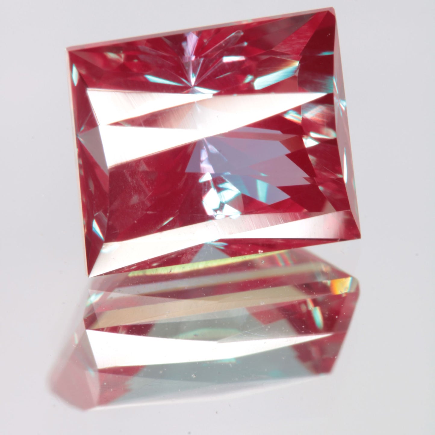 Faceted Barrel Rectangle Lab Alexandrite Gemstone