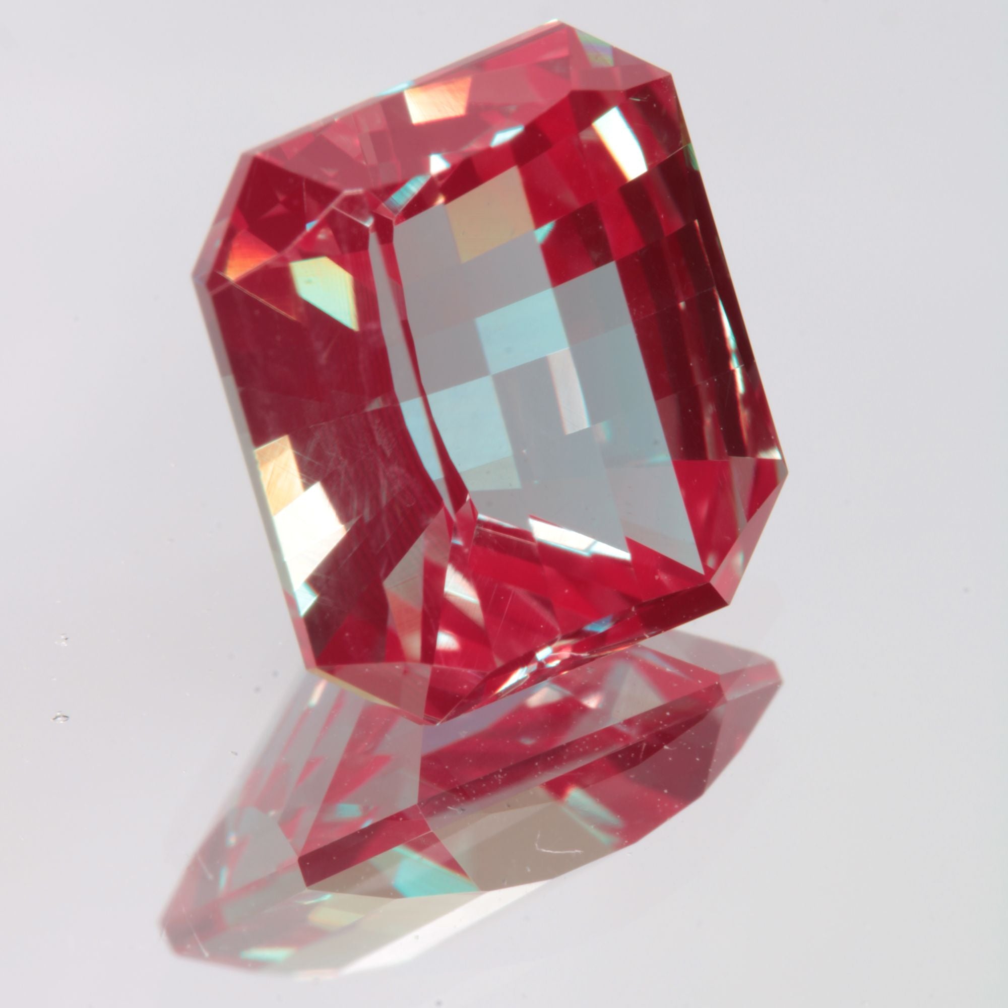 Faceted Rectangle Lab Alexandrite Gemstone