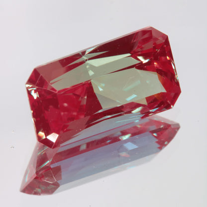 Faceted Rectangle Lab Alexandrite Gemstone