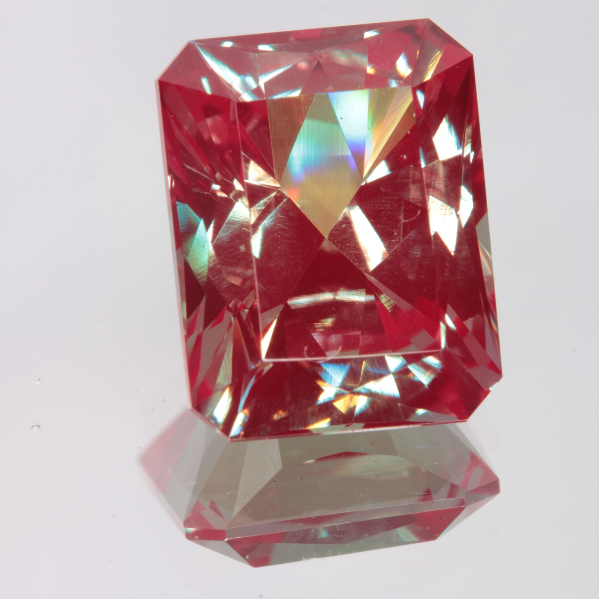 Faceted Rectangle Lab Alexandrite Gemstone