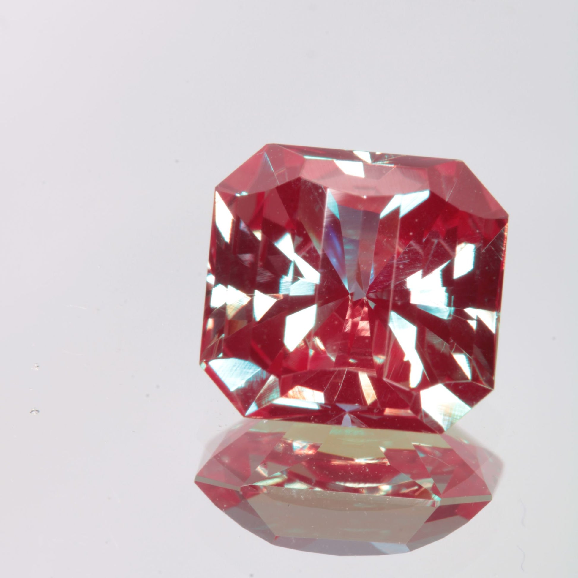 Faceted Barred Rectangle Lab Alexandrite Gemstone