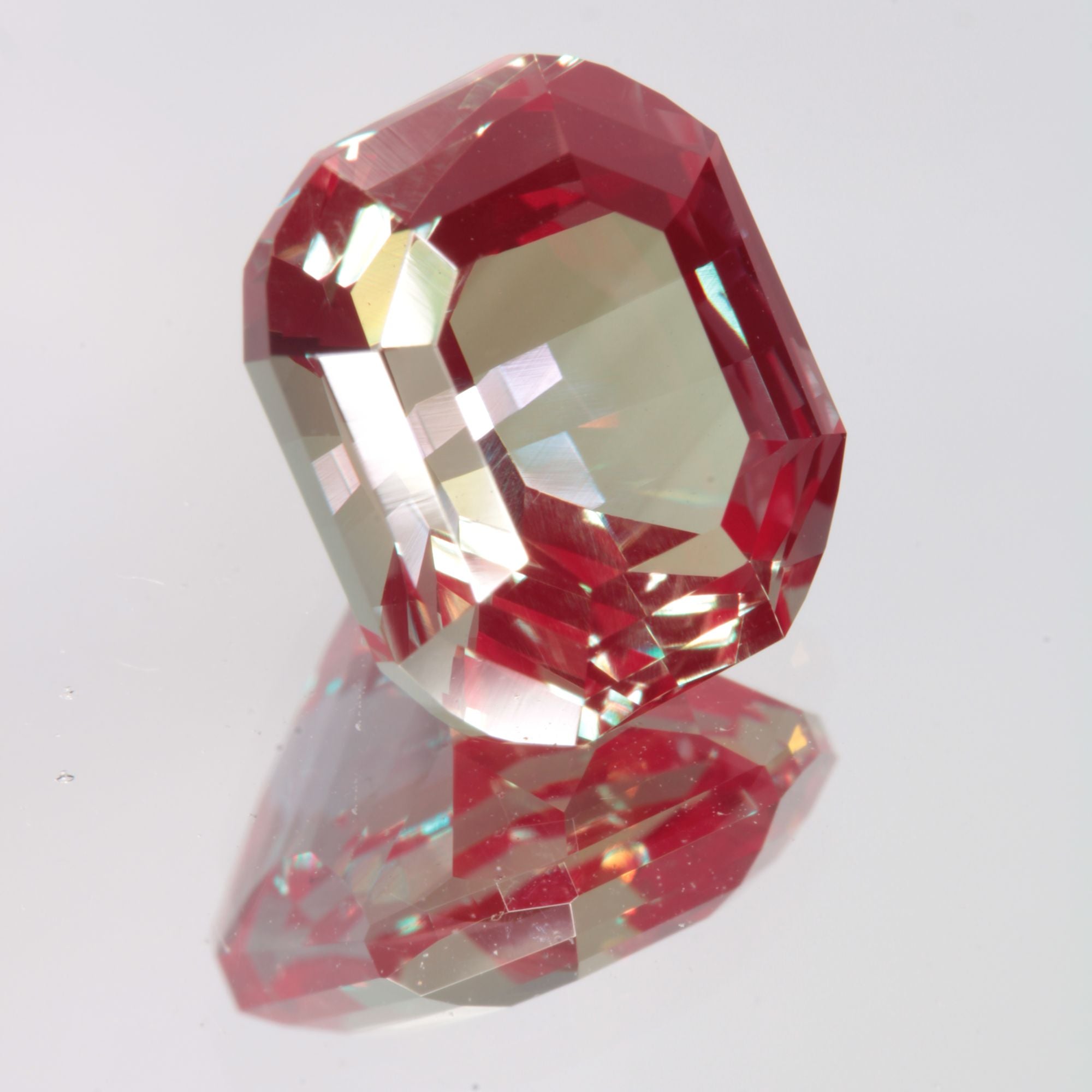 Faceted Rounded Rectangle Lab Alexandrite Gemstone