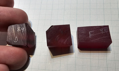 Red Ruby Facet Rough Czochralski Lab Created Crystals
