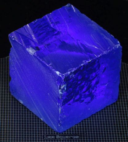 extra large Vivid Blue Lab Cobalt Quartz dice rough