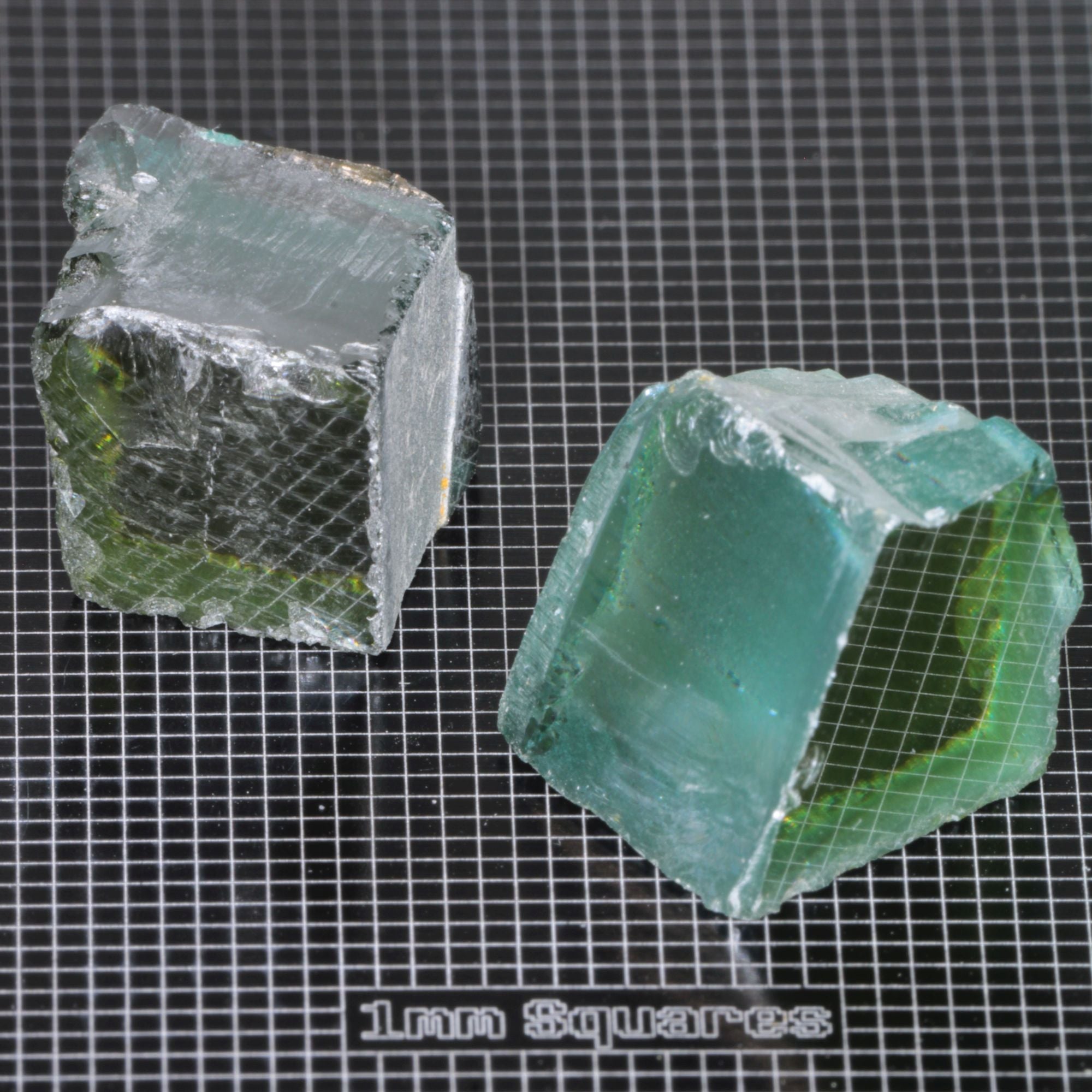Dichroic Blue Yellow Moissanite Facet Rough