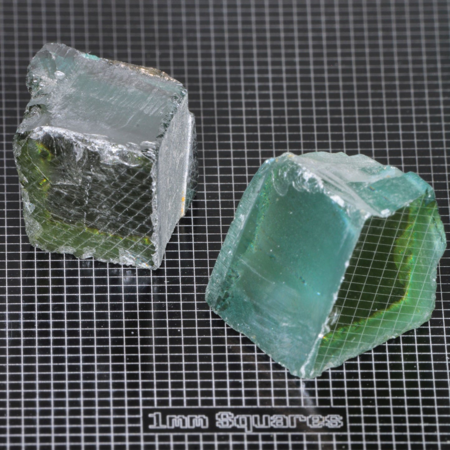 Dichroic Blue Yellow Moissanite Facet Rough