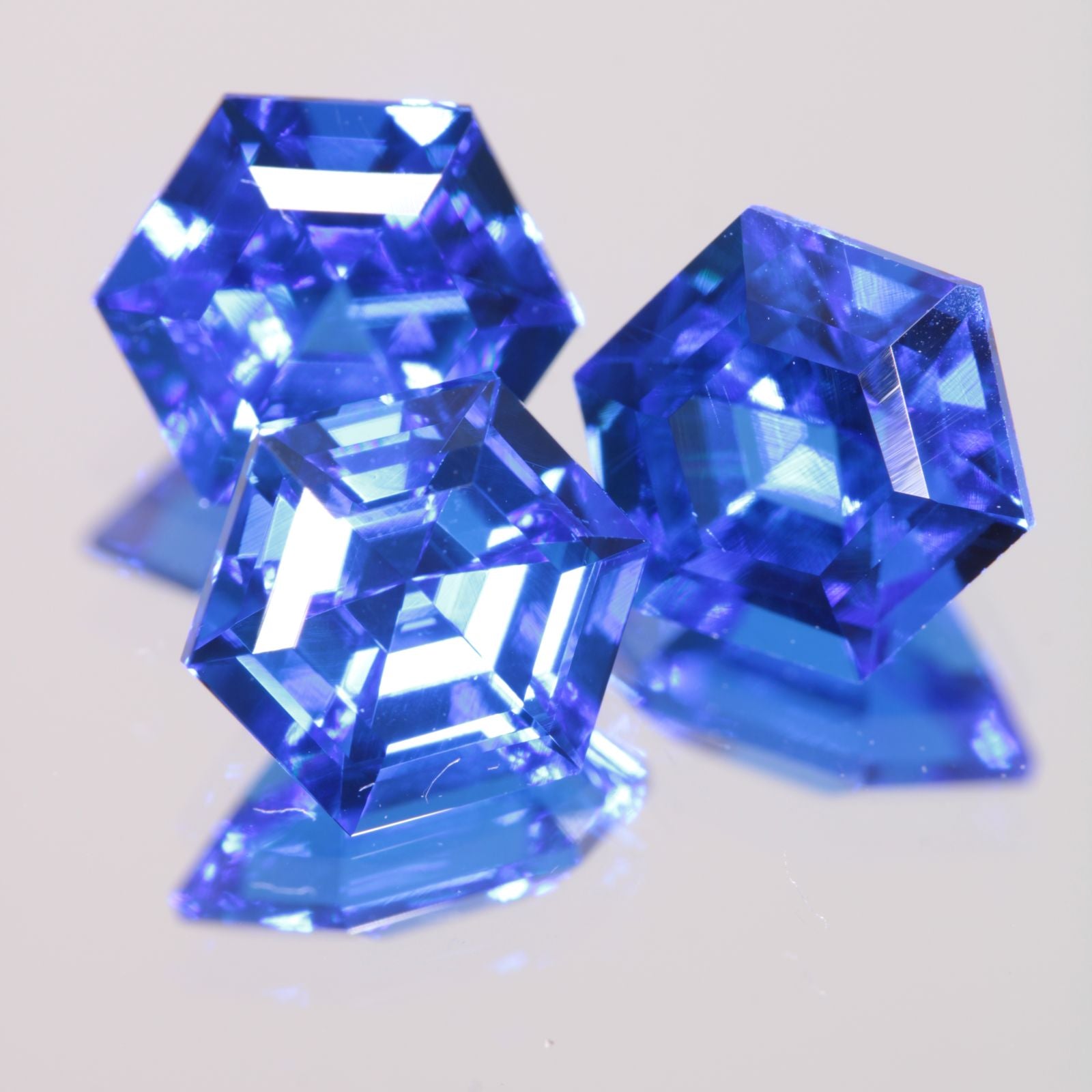 Faceted Spinel, Djeva Blue Hexagon Cut Stone
