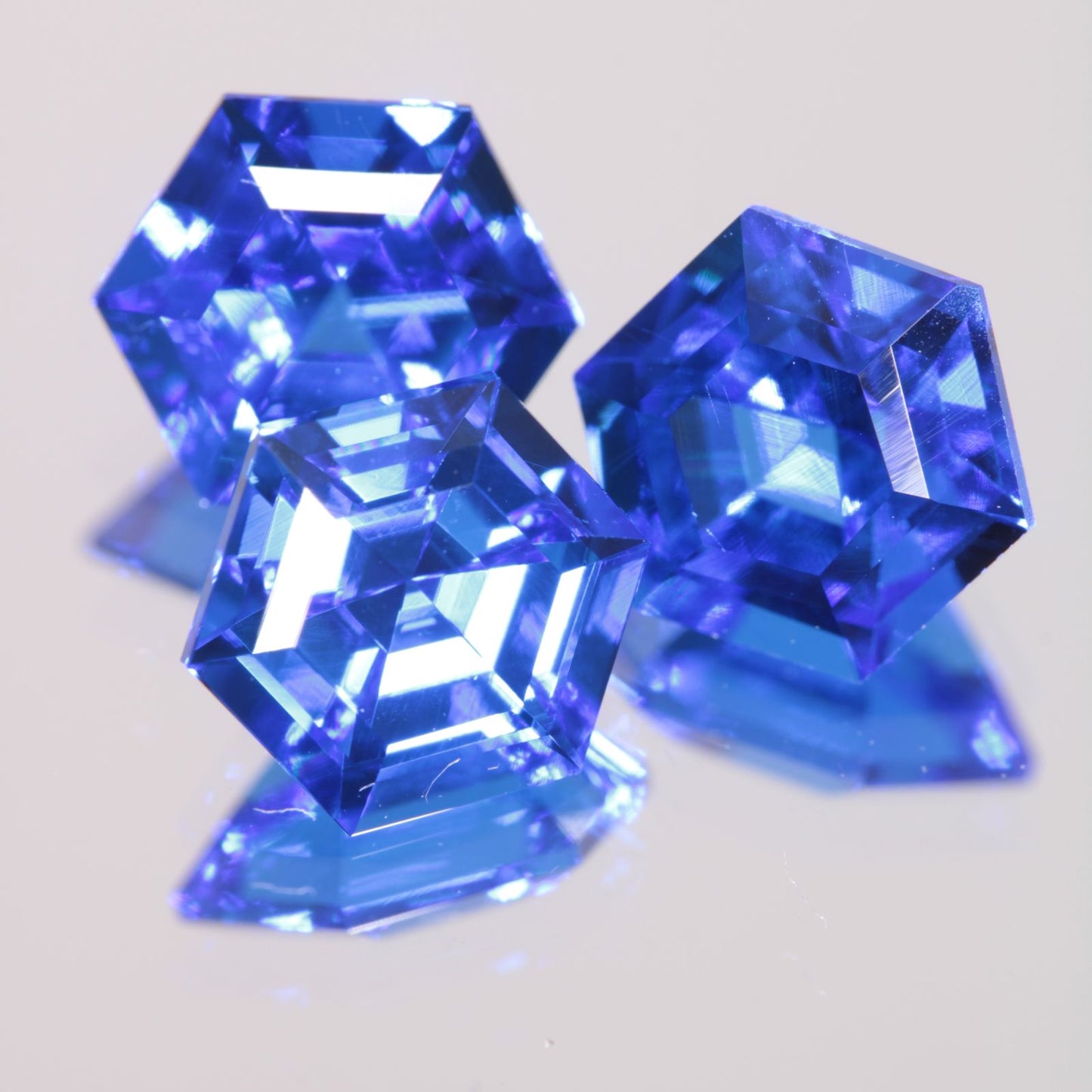 Faceted Spinel, Djeva Blue Hexagon Cut Stone