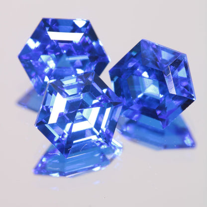 Faceted Spinel, Djeva Blue Hexagon Cut Stone