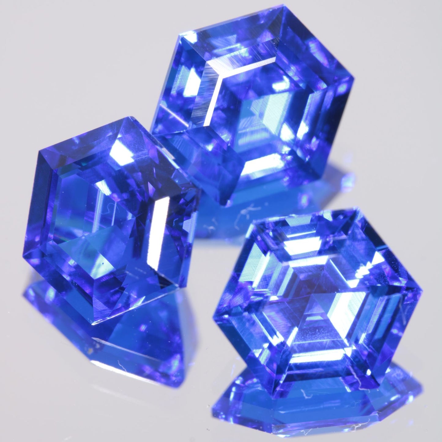 Faceted Spinel, Djeva Blue Hexagon Cut Stone