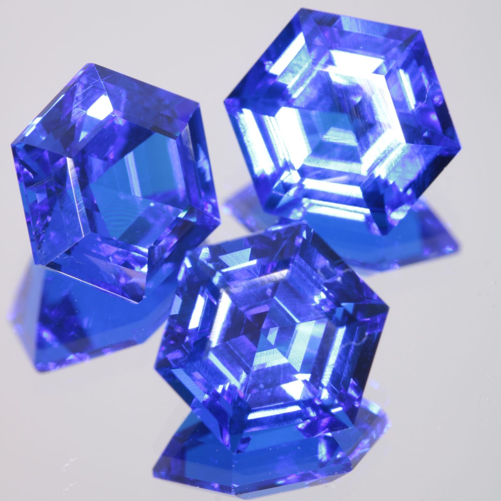 Faceted Spinel, Djeva Blue Hexagon Cut Stone
