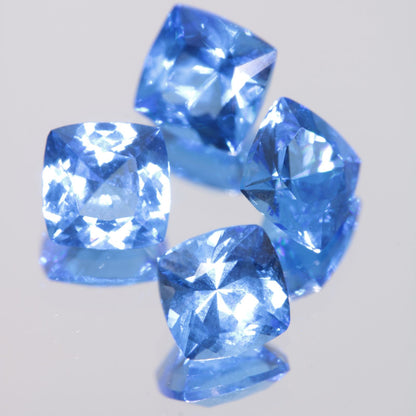 Faceted Spinel, Djeva Light Blue Cushion Cut Stone