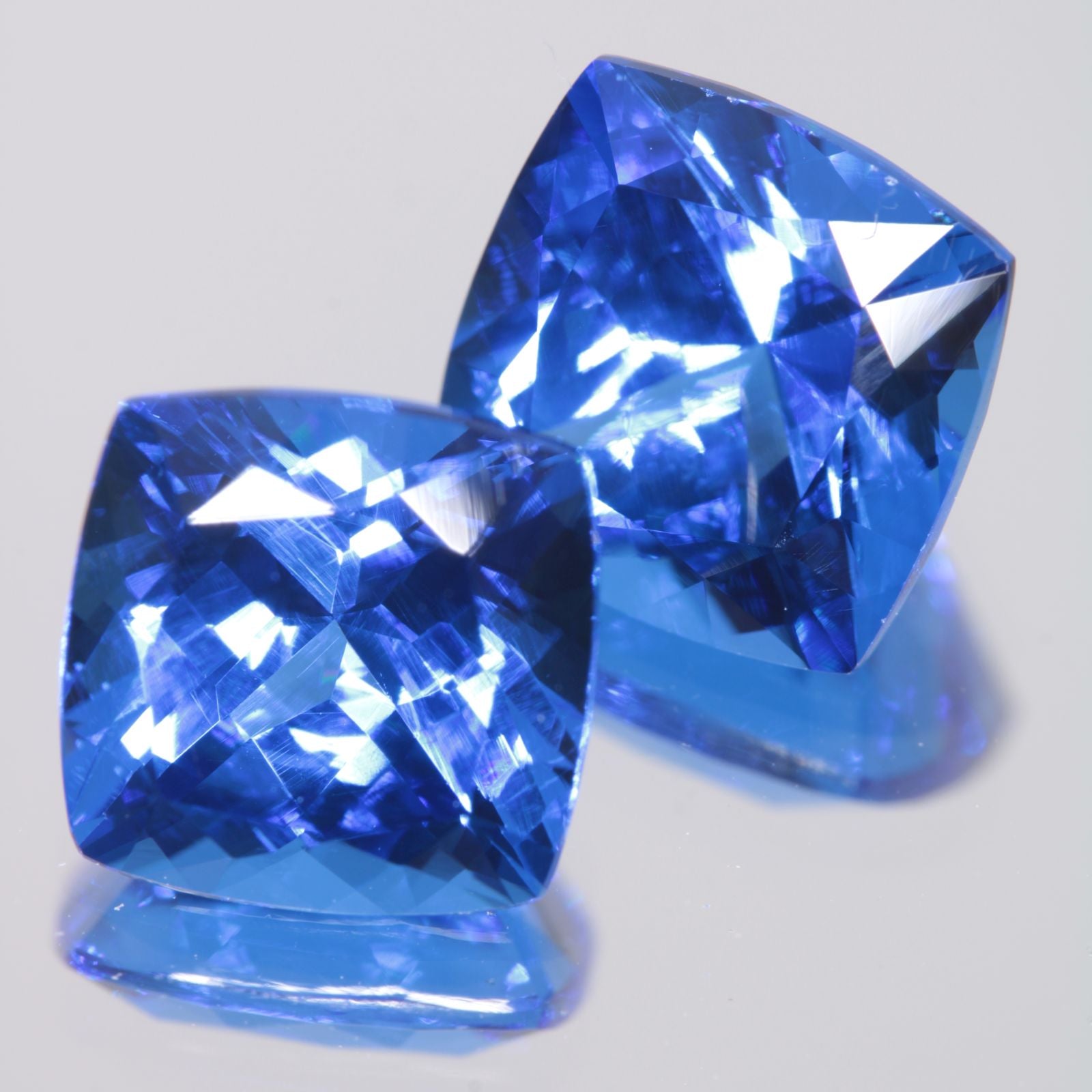 Faceted Spinel, Djeva Light Blue Cushion Cut Stone
