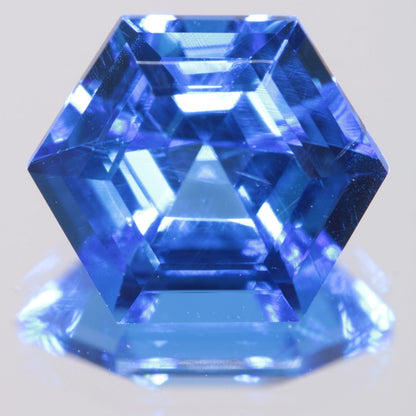 Faceted Spinel, Djeva Light Blue Hexagon Cut Stone