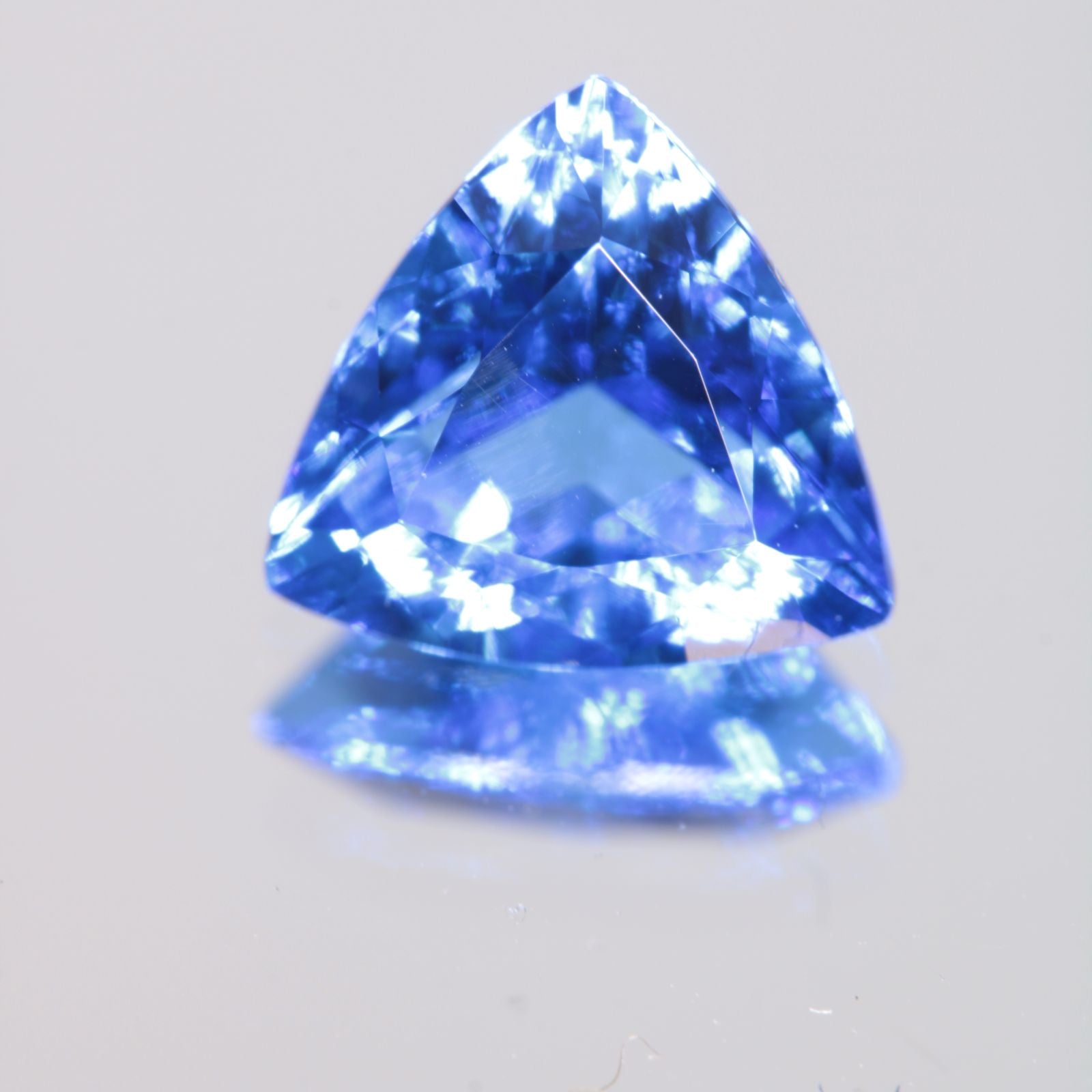 Faceted Spinel, Djeva Light Blue Trillion Cut Stone