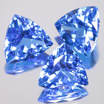 Faceted Spinel, Djeva Light Blue Trillion Cut Stone