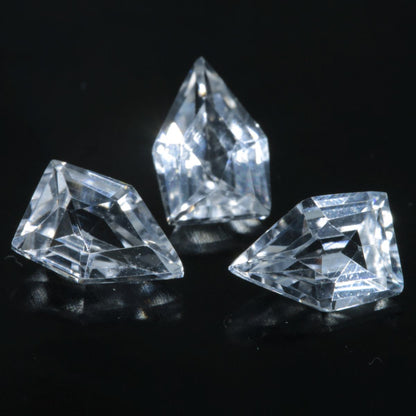 faceted EOTS Cut sapphire gem made from F-35 window sapphire