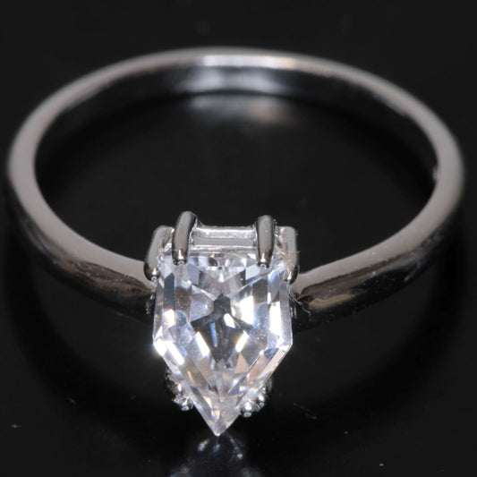 EOTS Cut F-35 Window Sapphire Rings in Sterling Silver (F35 Gem)