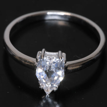 EOTS Cut F-35 Window Sapphire Rings in Sterling Silver (F35 Gem)