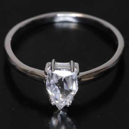 EOTS Cut F-35 Window Sapphire Rings in Sterling Silver (F35 Gem)