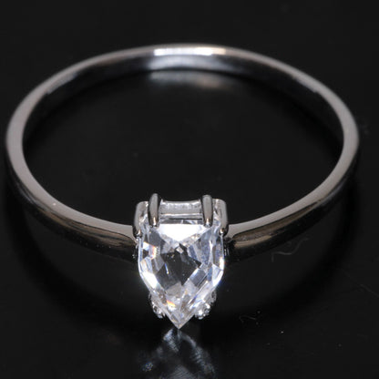 EOTS Cut F-35 Window Sapphire Rings in Sterling Silver (F35 Gem)