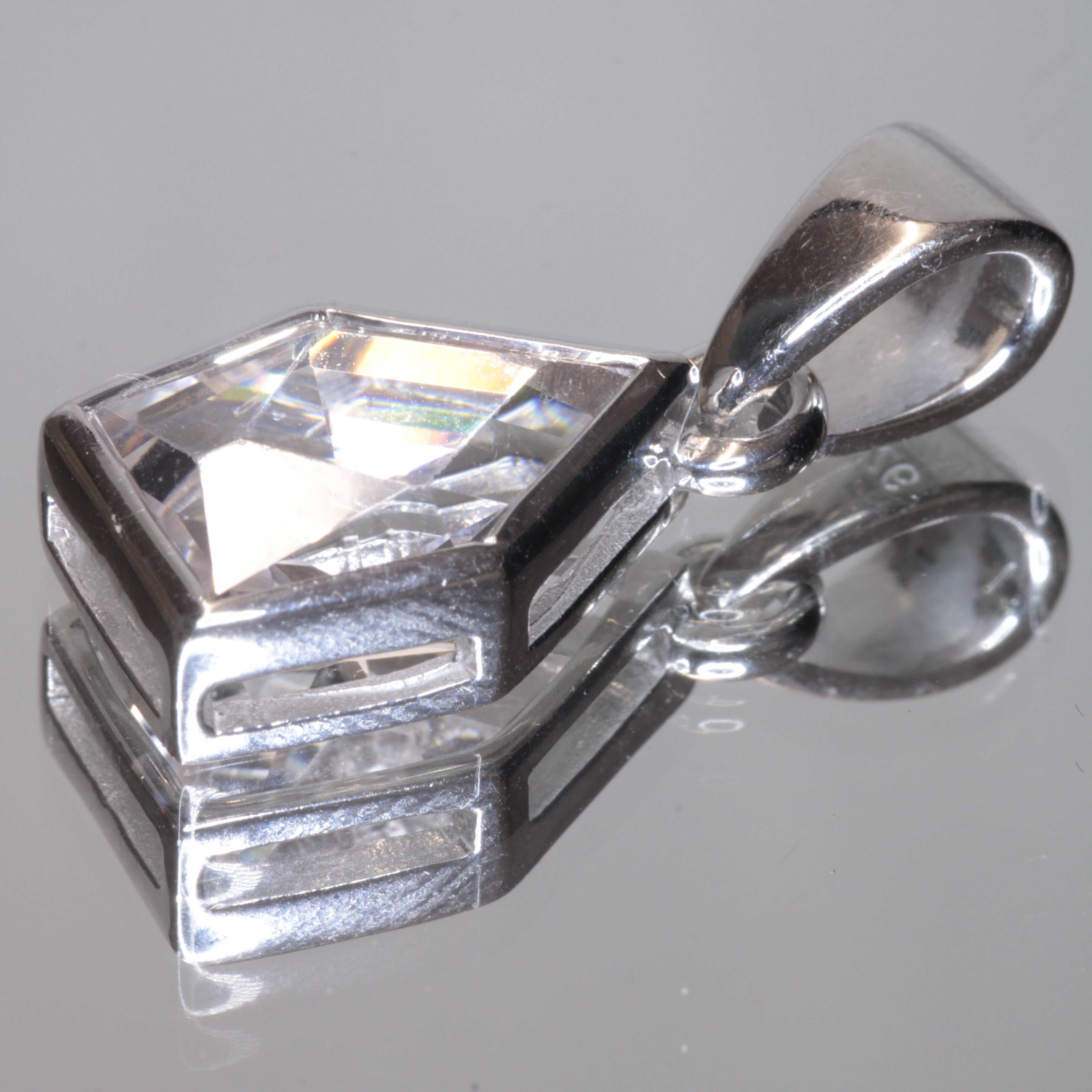 F-35 Fighter Jet Window Sapphire Pendants in Sterling with Custom Sensor Cut (F35 Gem)