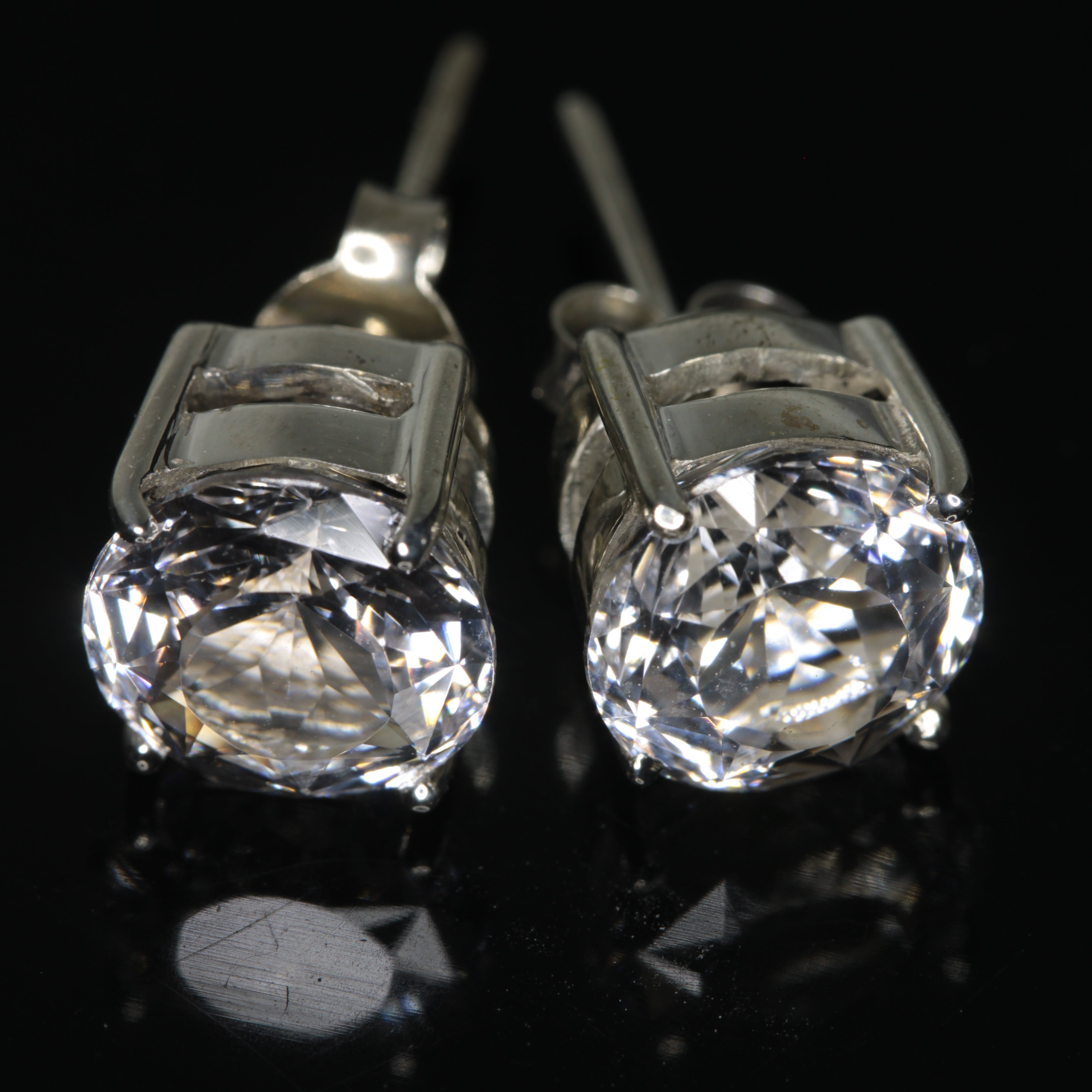 F-35 Window Sapphire Earrings, EOTS and Round Cut F35 Gems in Sterling Silver