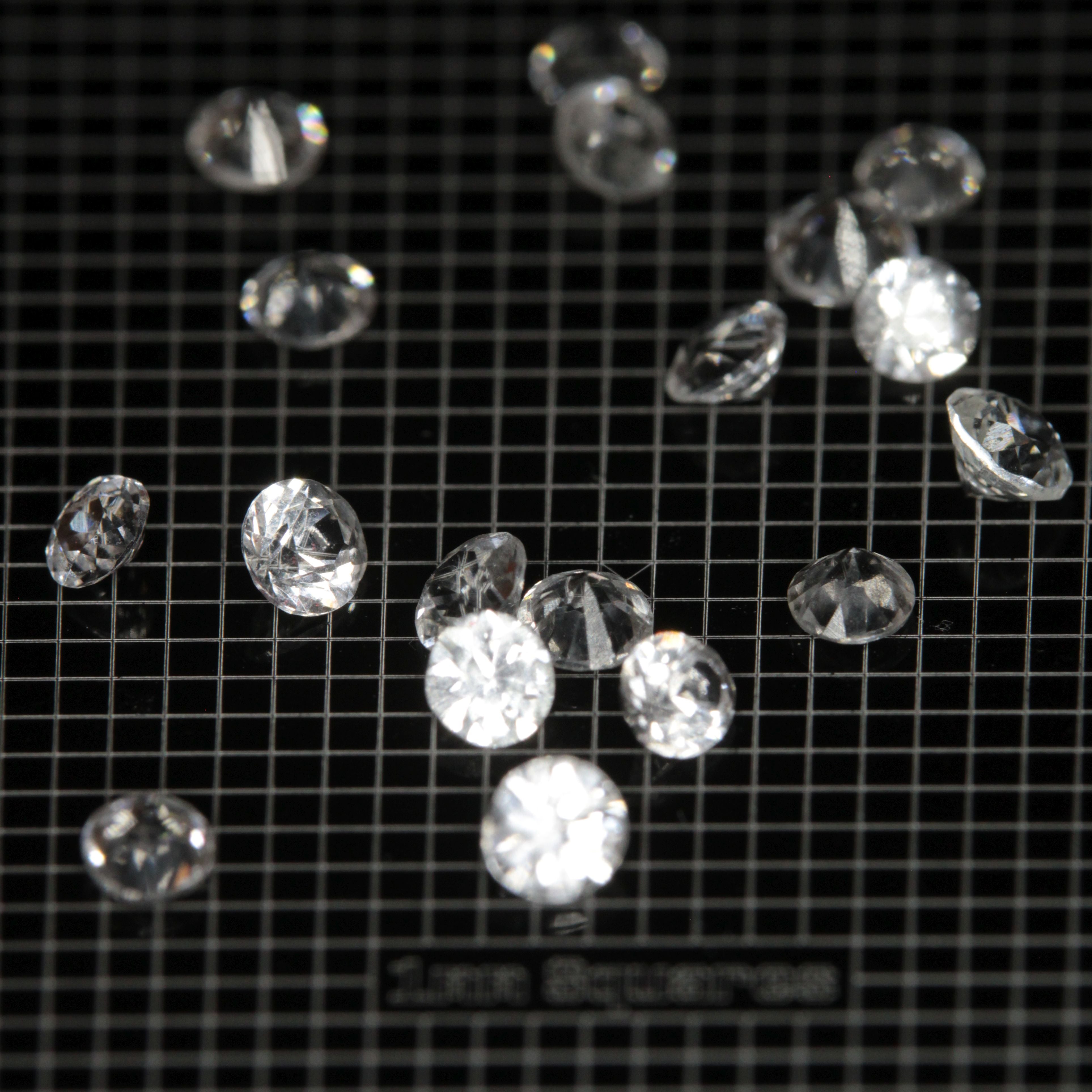 ジェミン　ポラロイド F-35 Fighter Jet Window Sapphire Loose Calibrated Gems (F35 Gems