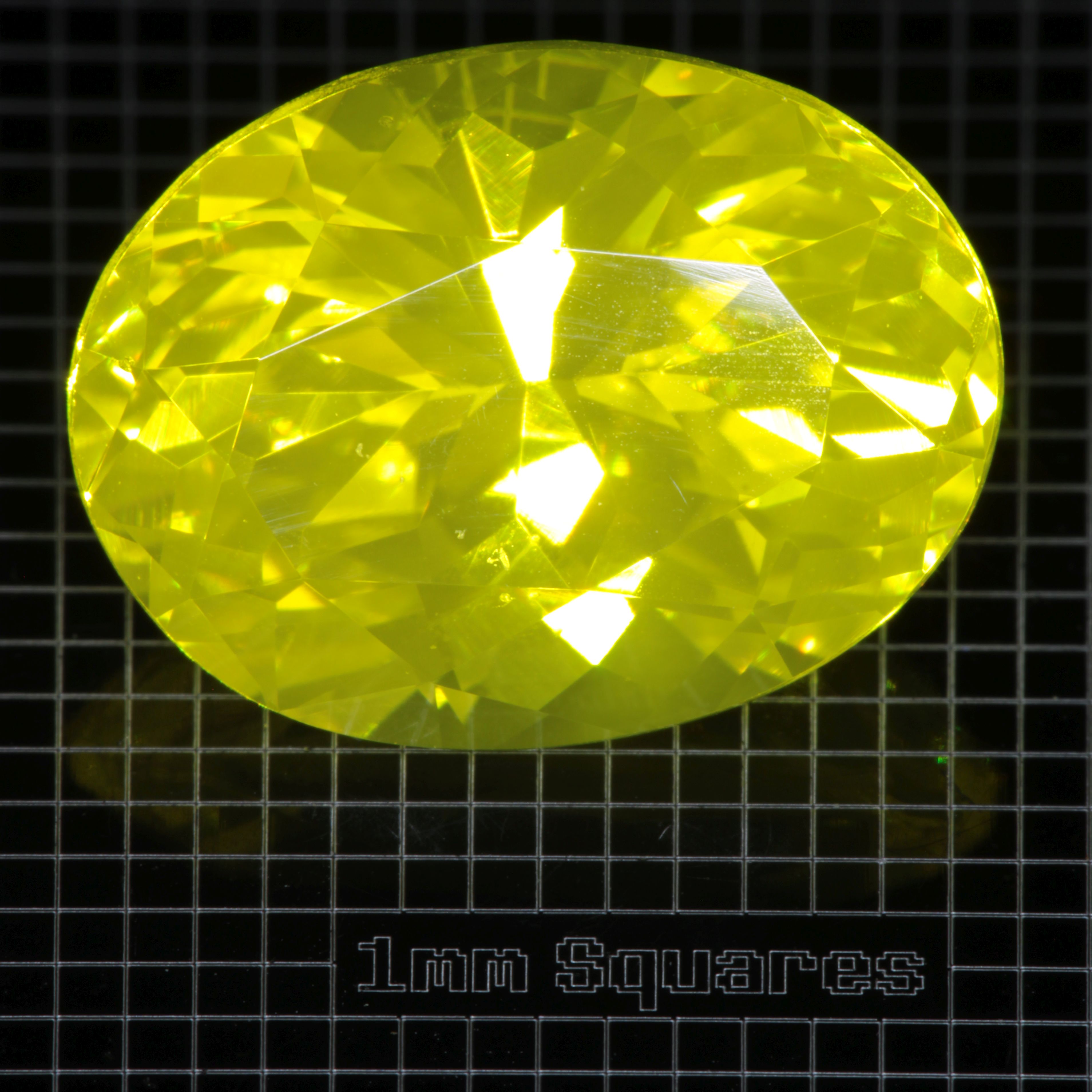 Faceted GAGG Oval gemstone