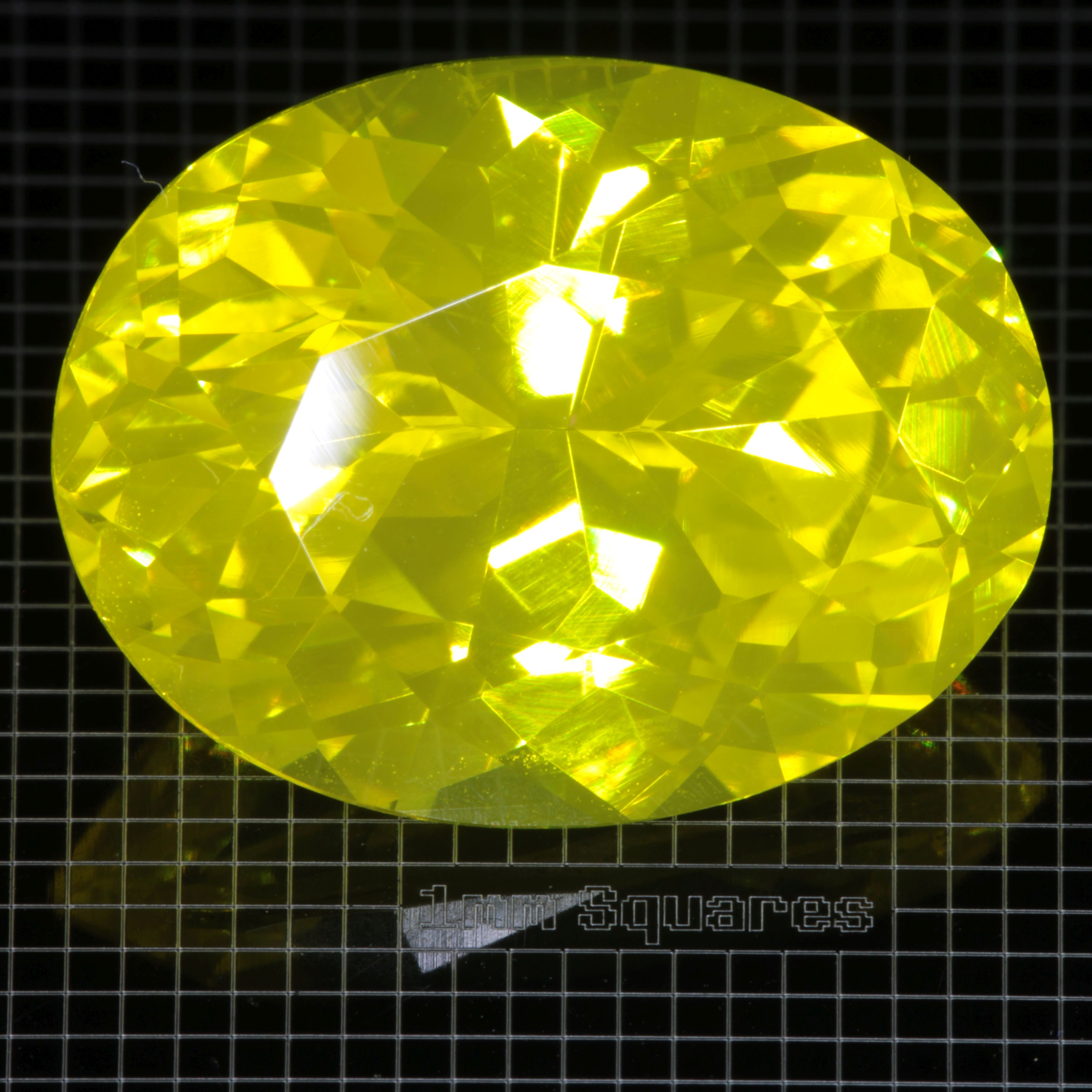 Faceted GAGG Oval gemstone