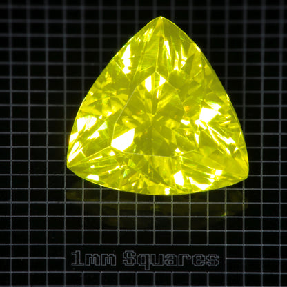 Faceted GAGG Trillion gemstone