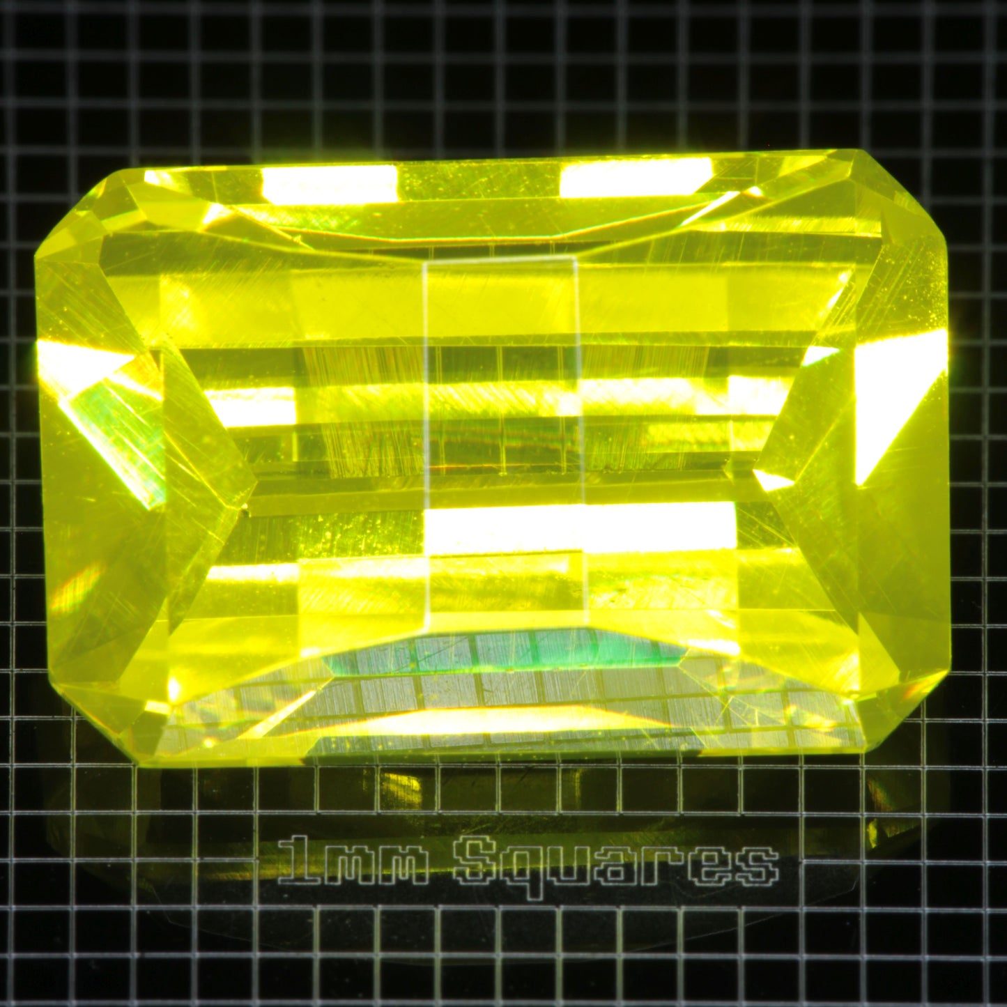 Faceted GAGG Pixel gemstone