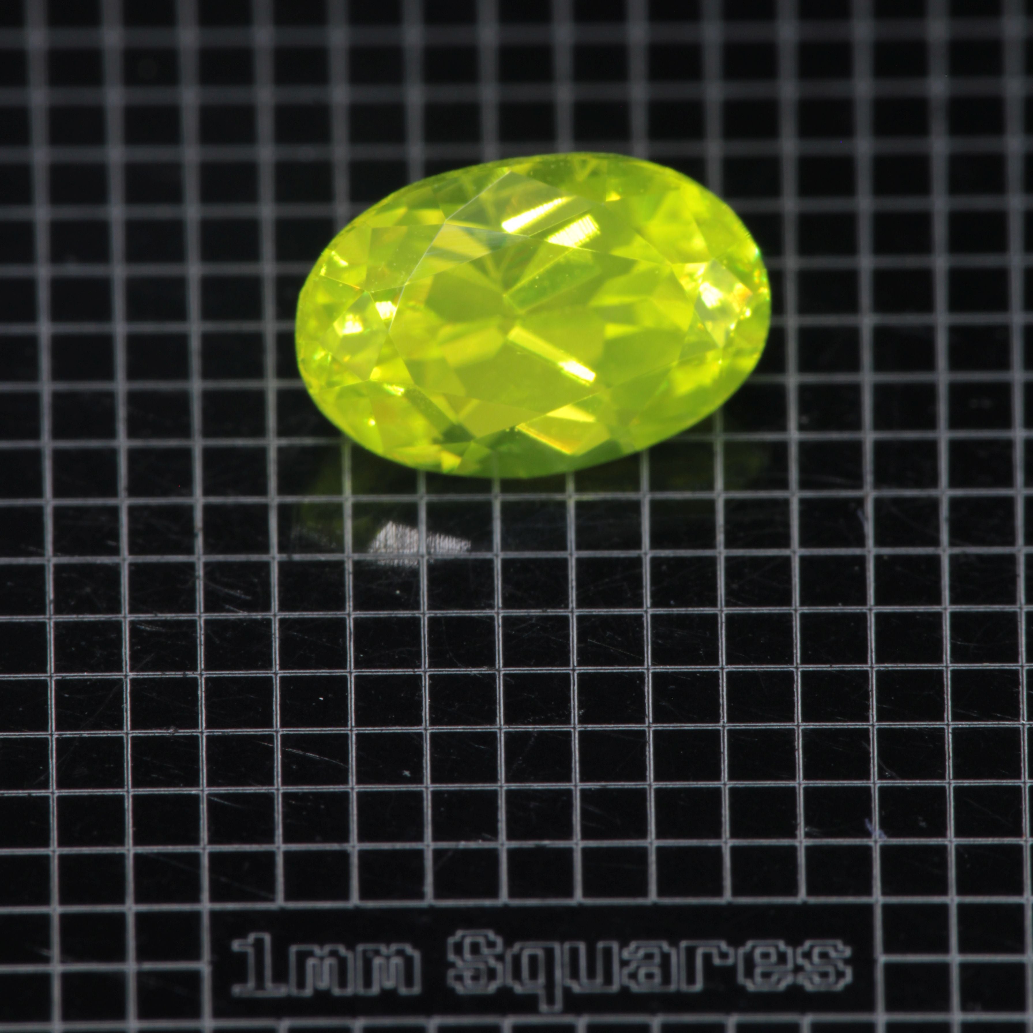 Faceted GAGG:Ce Bar gemstone