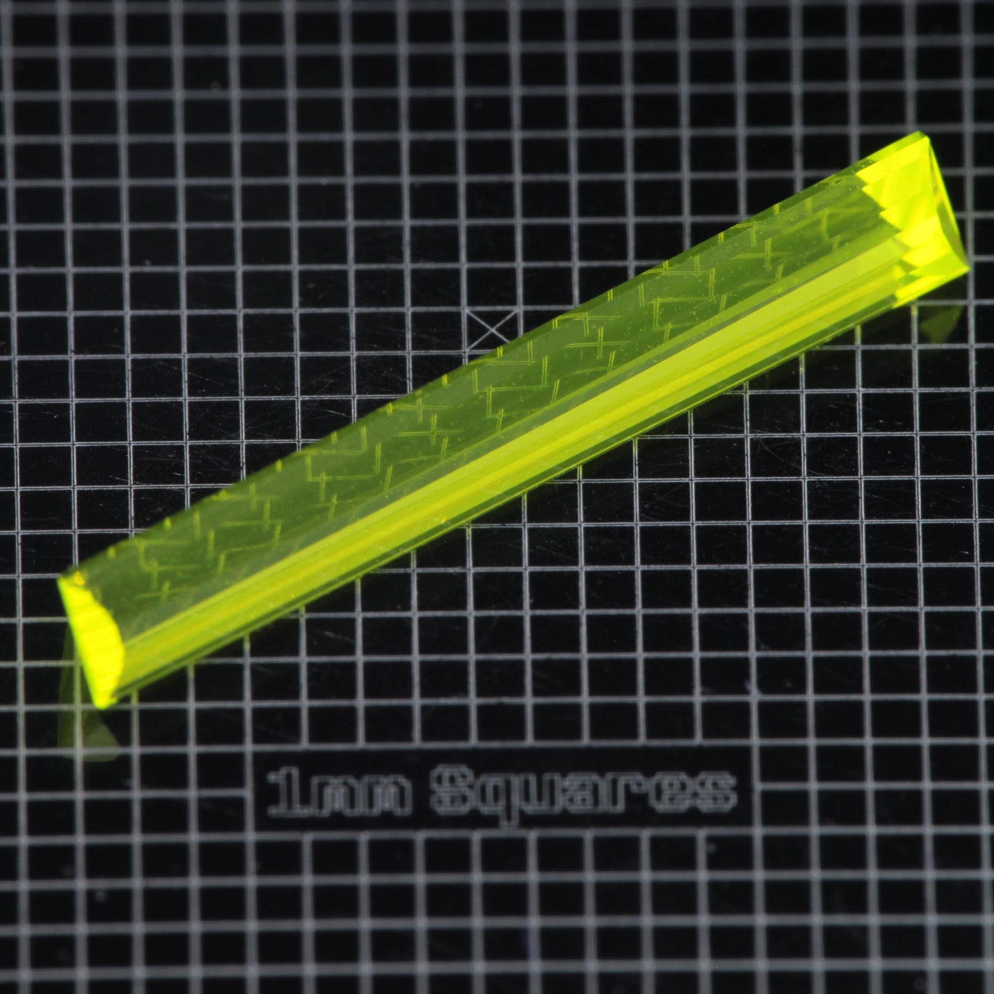 Faceted GAGG:Ce Bar gemstone