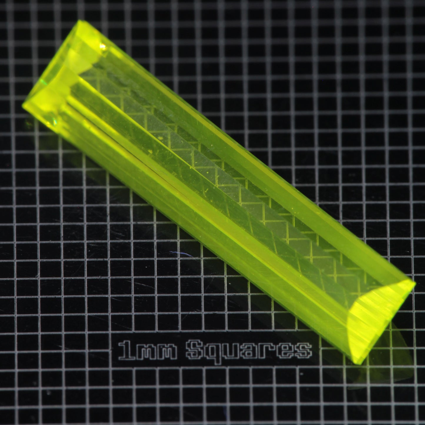 Faceted GAGG:Ce Bar gemstone