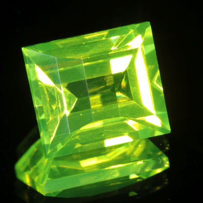 Faceted Semipixel LuAG Lumogarnet Gemstone