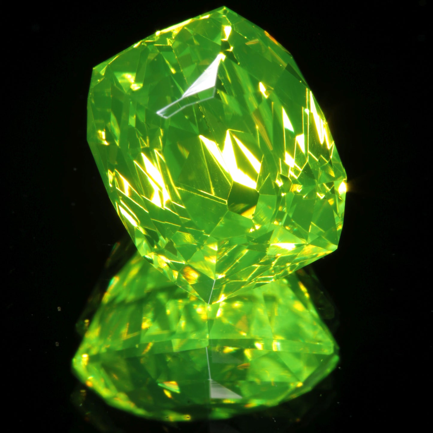 Faceted Oval Hex LuAG Lumogarnet Gemstone