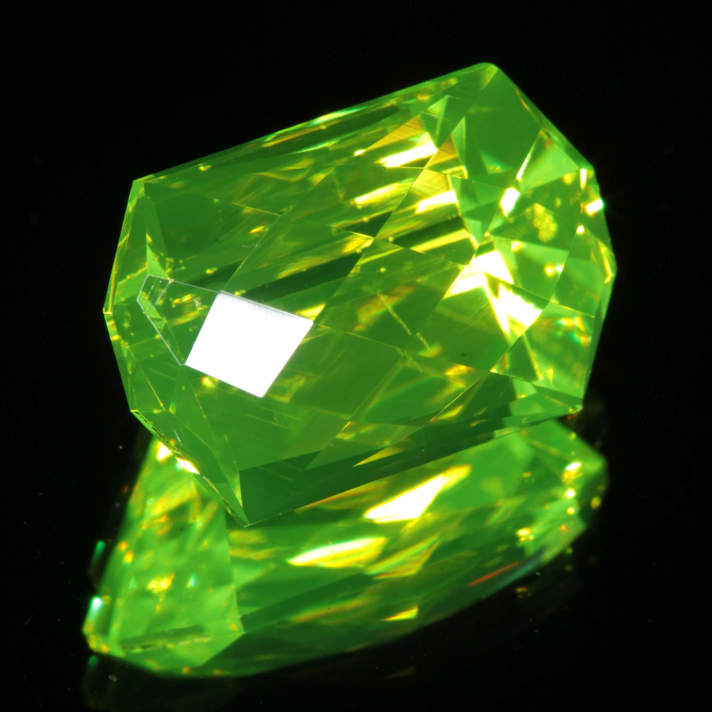 Faceted Baguette LuAG Lumogarnet Gemstone